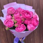 Букет из пионовидной розы «Мистик»